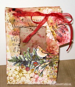 Workshop tasje - Stempel Christmas Cardinal, stencil  Magenta MC01