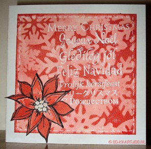 workshop kaart - stempel Doodle Poinsettia 1