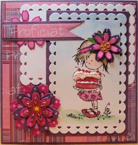 a1208 - stempel Sweet Daisy, Dies MFD008 en Kreaxions lit134