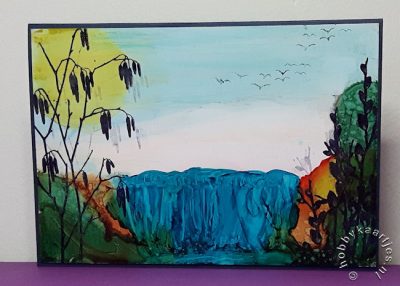 workshop landscape met alcohol ink