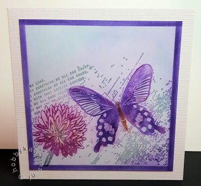 Stempel Butterfly Notes op Panpastel