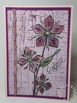 Crackle techniek met PaperArtsy materiaal